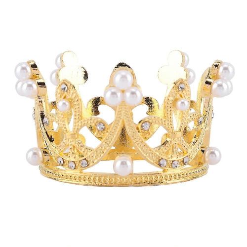 1pc Mini Cercle Rond Perle Couronne Cake Topper Pour Enfants Mariée Princesse Couronnes Décorations