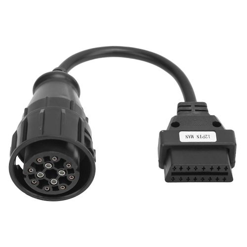 Adaptateur Obd2 12 Broches Man À 16 Broches Remplacement Du Câble D¿Extension De Diagnostic De Camion Pour Delphi