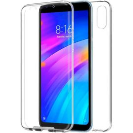 Coque Pour Xiaomi Redmi 7a 5.45 Pouces - Housse Transparent Complète Silicone Tpu Full Body 360 Degrés Intégral Protection Avant Arrière Portable Etui Anti Choc Rayures