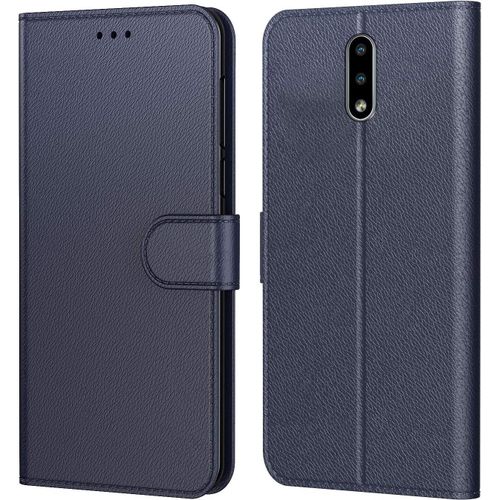 Etui Coque Pour Nokia 2.3,Plusieurs Couleurs Disponible,Protection Etui Housse Premium En Cuir Pu,Fermeture Magnétique Pour Nokia 2.3 6,21 Pouces , Book Bleu