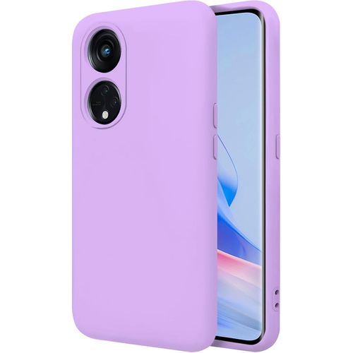 Coque Pour Oppo Reno 8t 4g 6.43 Pouces - Étui Rigide Lilas Silicone Liquide Doux Doublure Intérieure Microfibre Protège La Caméra Antidérapant Résistant Rayures