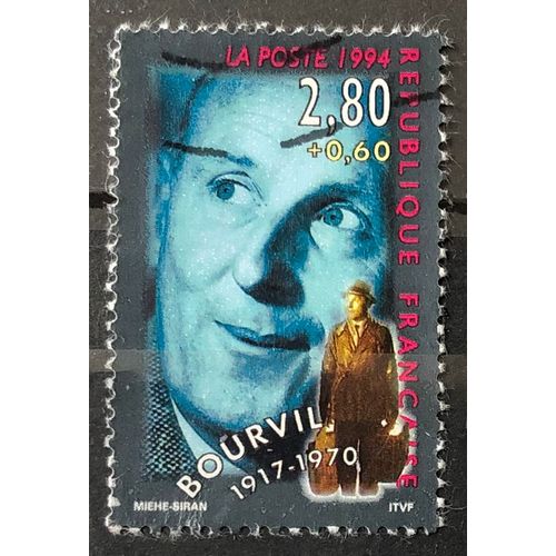 Personnages Célèbres - Bourvil 2,80+0,60 (Très Joli N° 2900) Obl - France Année 1994 - Brn83 - N20446