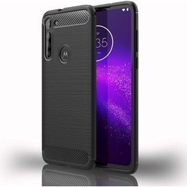 Coque Moto G8 Power Stealth Case Coque Flexible Antidéflagrante En Tpu Protection En Fibre De Carbone Soft Flexible Compatible Avec Motorola Moto G8 Power Noir