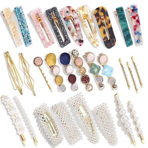 Pearls Hair Barrettes Acrylic Resin Sweet Handmade Bobby Pins Hairpin Headwear Hair Accessories Headwear For Women And Girls