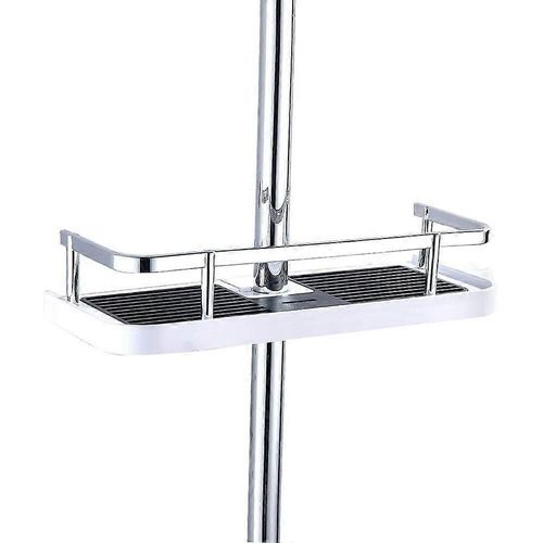Étagère de douche télescopique réglable en plastique ABS, organisateur de salle de bain, porte-savon pour ranger le savon de shampooing, pas de perçage, support pour 19mm-25mm