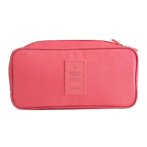 Voyage Soutien-gorge Imperméable Sous-Vêtements Pochette Portable Bagagerie Voyage Zip Sac Pastèque Rouge