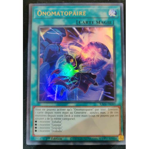 Yu Gi Oh Ra04 Fr089 Onomatopaire Ultra Rare