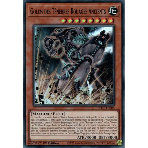 Yu Gi Oh ! Golem Des Ténèbres Rouages Ancients Lede-Fr006 Super Rare En Français