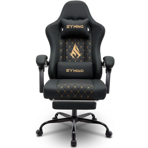 Chaise De Bureau Ergonomique Symino Fz Racing Seat Design 200 Kg Capacité Portante Chaise De Travail Pivotante Avec Repose - Pieds Noir