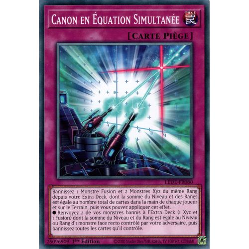 Yu Gi Oh ! Canon En Équation Simultanée Lede-Fr080 Commune En Français
