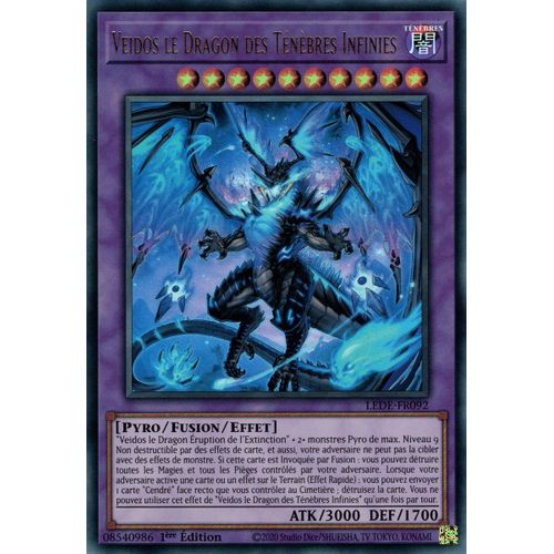 Yu Gi Oh ! Veidos Le Dragon Des Ténèbres Infinies Lede-Fr092 Ultra Rare En Français