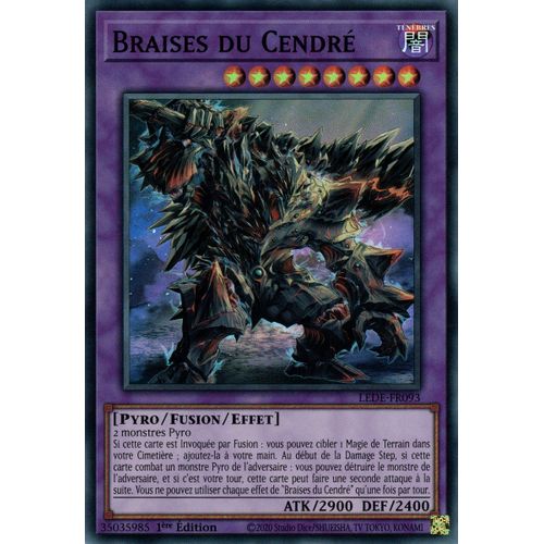 Yu Gi Oh ! Braises Du Cendré Lede-Fr093 Super Rare En Français