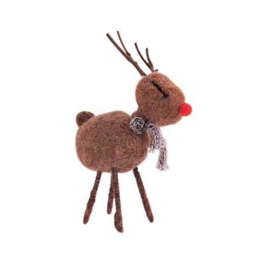 Poupée de cerf de Noël Jouet Décoration pour la maison Arbre de Noël Centre commercial (petit)