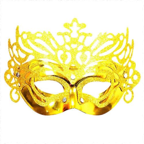Femmes Mode Sexy Halloween Mascarade Yeux Masques Fête Reine Moitié Supérieure Du Visage (Or)