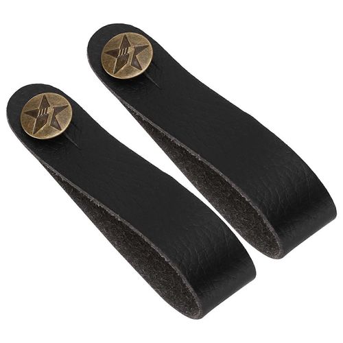 2 Pcs Guitare Sangle De Cou Bouton String Pu Cuir Tête Cravate Pour Ukulélé Électrique Acoustique