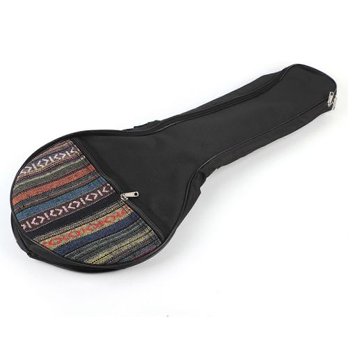 4 String Banjo Sac Gig Style Ethnique Coton Avec Sangles Réglables Instrument Accessoire