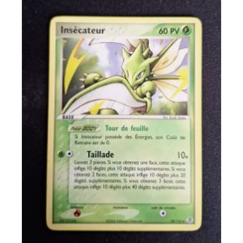Pokemon Insecateur 29 / 112 Rare Bloc Ex Rouge Feu Vert Feuille