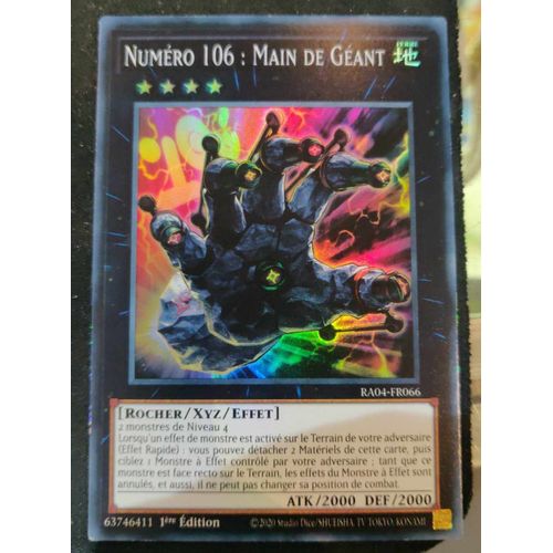 Yu Gi Oh Ra04 Fr066 Numéro 106 Main De Géant Super Rare