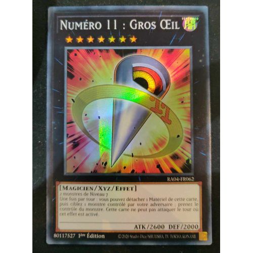Yu Gi Oh Ra04 Fr062 Numéro 11 Gros Oeil Super Rare