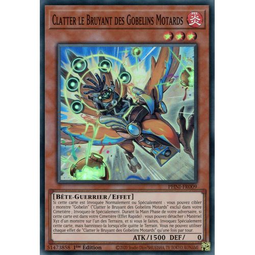 Yu Gi Oh ! Clatter Le Bruyant Des Gobelins Motards Phni-Fr009 Super Rare En Français