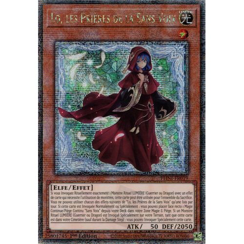 Yu Gi Oh ! Lo, Les Prières De La Sans Voix Phni-Fr019 Quarter Century Secret Rare En Français