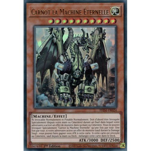 Yu Gi Oh ! Carnot La Machine Éternelle Phni-Fr024 Ultra Rare En Français