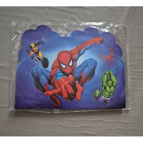 Lot 10 Cartons D'invitation Anniversaire Thème Spiderman