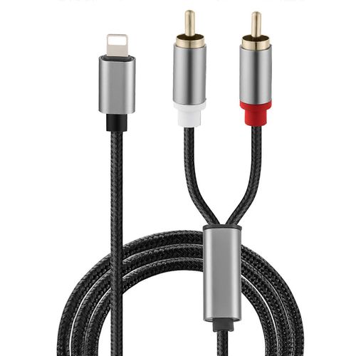 Câble audio Lightning vers RCA : adaptateur répartiteur Y de 1 m pour appareils iOS et contrôleurs DJ
