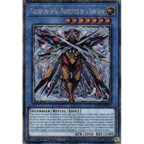 Yu Gi Oh ! Gardien Du Crâne, Protecteur De La Sans Voix Phni-Fr037 Quarter Century Secret Rare En Français