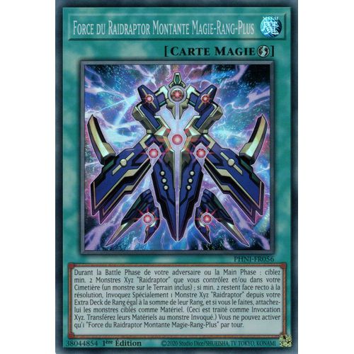 Yu Gi Oh ! Force Du Raidraptor Montante Magie-Rang-Plus Phni-Fr056 Super Rare En Français