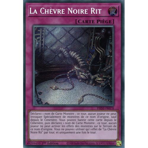 Yu Gi Oh ! La Chèvre Noire Rit Phni-Fr078 Secret Rare En Français