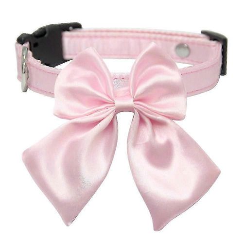 Collier De Chien Durable Réglable Avec Arc Pour Chiens, Boucle En Plastique Rose-S-Yvan