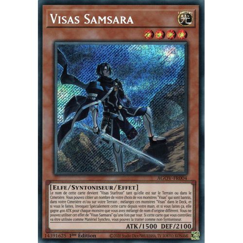Yu Gi Oh ! Visas Samsara Agov-Fr004 Secret Rare En Français