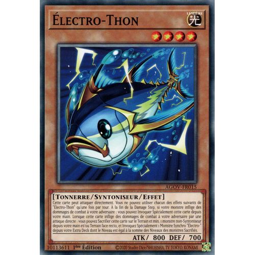 Yu Gi Oh ! Électro-Thon Agov-Fr015 Commune En Français