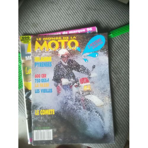 Le Monde De La Moto 169 De 1989 Yamaha Fzx750,Honda Cbr600,Cb750 Custom,Suzuki Gsxf750,Bmw R100rt Dbs