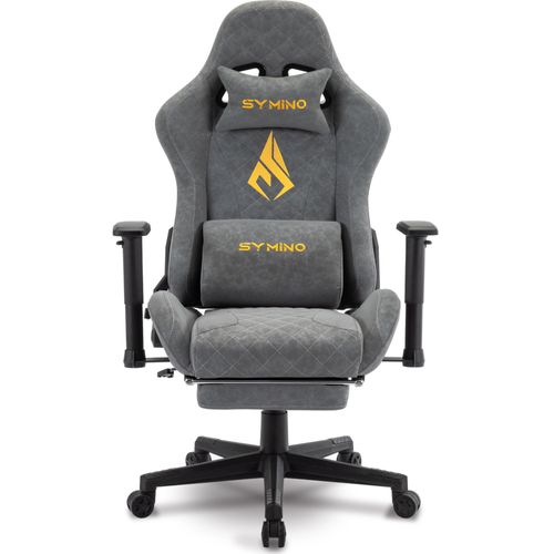 Chaise De Bureau Ergonomique Symino Fg Racing Seat Design 200 Kg Capacité Portante Chaise De Jeu Pivotante Avec Repose - Pieds Gris