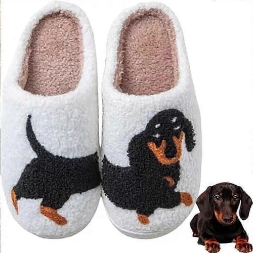 Chaussons Teckel Pour Femmes, Animal Cartoon Weiner Dog Slipper-Good