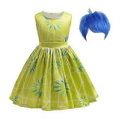 Inside Out Joie Cosplay Costume Princesse Robe Accessoires Pour Filles Halloween Noël Carnaval