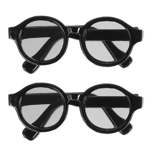2 Paires De Lunettes De Poupée Habiller Accessoire Accrocheur Poupée Lunettes Lunettes Pour Poupée Habiller