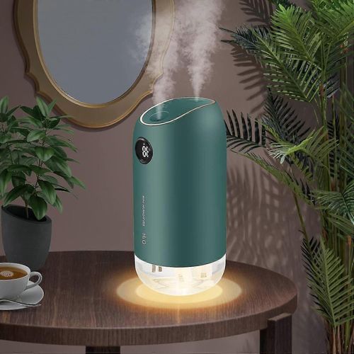 Humidificateur d¿air 500ML, humidificateur d¿air ultrasonique silencieux pour bébé 23dB, humidificateur d¿air domestique à arrêt automatique - vert