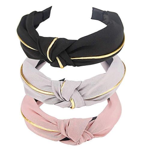 3 Pcs Knotted Headbands For Women - Wide Headbands Hair Accessories