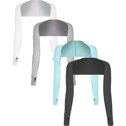 4 Pairs Women Cooling Shawl - Anti-Uv Arm Sleeve Sun Protection - Ladies Cooler Shrug For Outdoor