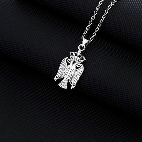 Collier Pendentif Aigle De Serbie Pour Femmes, Bijoux Serbes