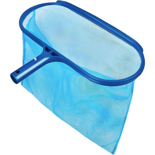 Skimmer de piscine, filet, sac profond à mailles fines, râteau à feuilles de piscine pour le nettoyage hors sol et enterré, étang, spa, spa, cadre en plastique (poteau non inclus
