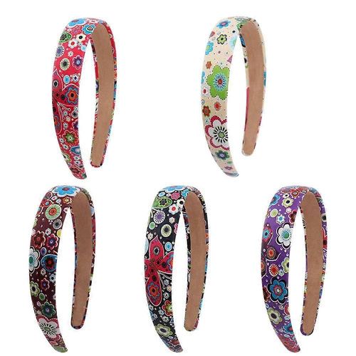 Floral Printing Wide Hard Headband - Fashion Hair Accessories For Women