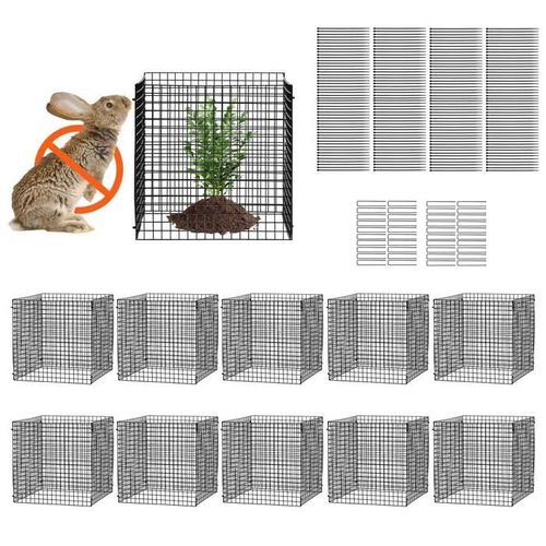 Grillage de Protection pour Plantes-VEVOR-30,5 x 30,5 cm-Lot de 10-Cages pour Plantes d'extérieur, Fleurs et Légumes