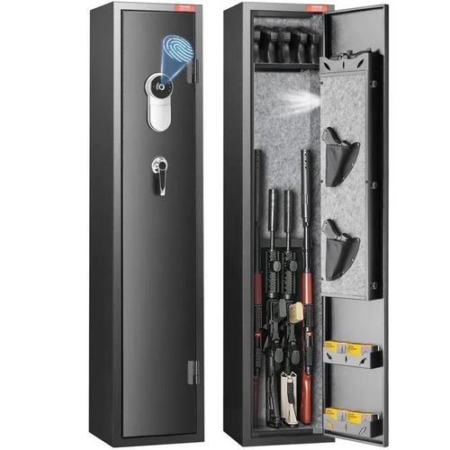 Armoire à 5 Fusils-VEVOR-Coffre-Fort pour Armes à Feu 2 Façons de Verrouillage Empreinte Digitale et Clés