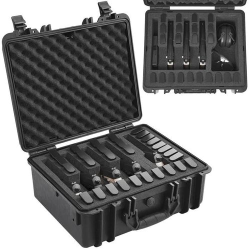 Mallette pour Pistolets Durables-VEVOR-Résistants à l'eau et à la Poussière-Stockagepour jusqu'à 5 Pistolets-475 × 415 × 223 mm