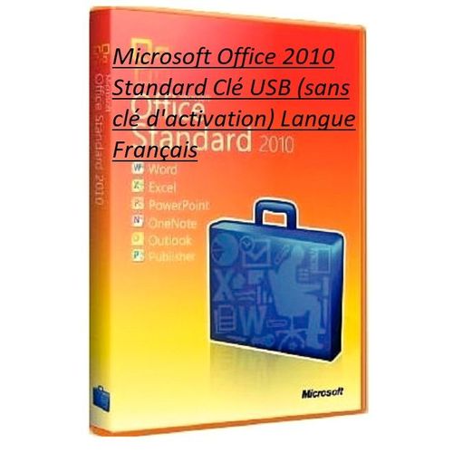 Microsoft Office 2010 Standard Clé USB (sans clé d'activation) Langue Français