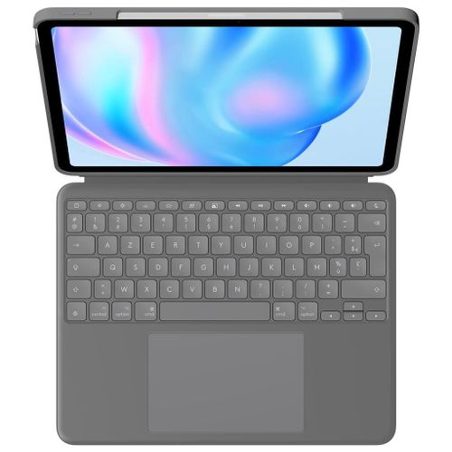 Logitech Combo Touch - Clavier et étui - avec trackpad - rétroéclairé - Apple Smart connector - AZERTY - Français - gris oxford - pour Apple 13-inch iPad Air (M2, M3)